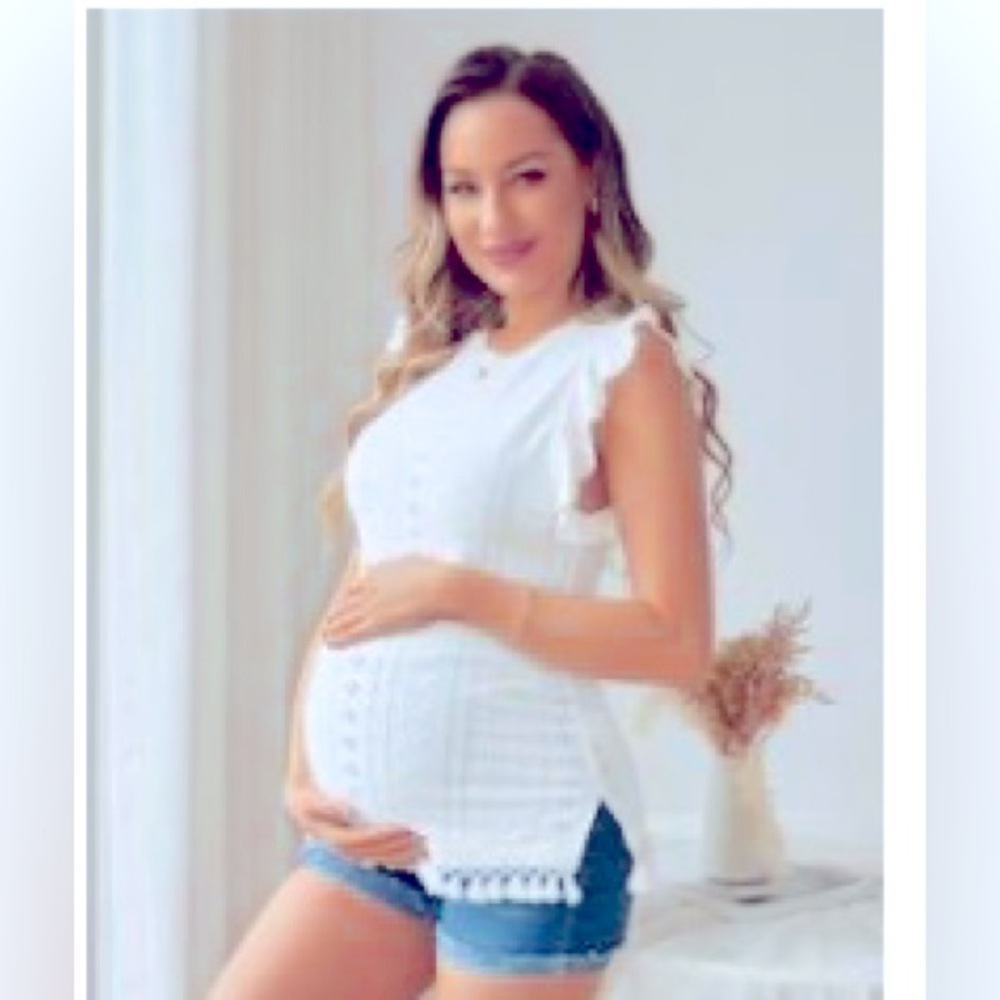 White Eyelet Fringe Skirt